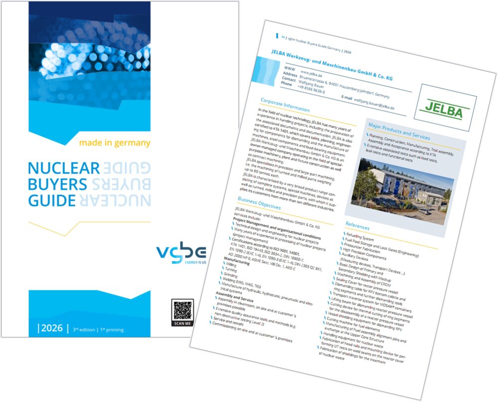 Mehr über den Artikel erfahren Die 2026er Ausgabe des vgbe Nuclear Buyers Guide ist verfügbar